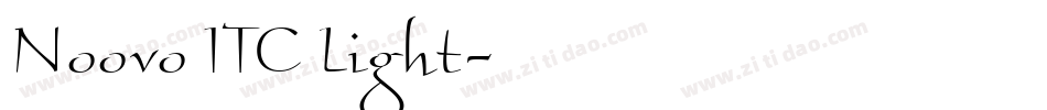 Noovo ITC Light字体转换